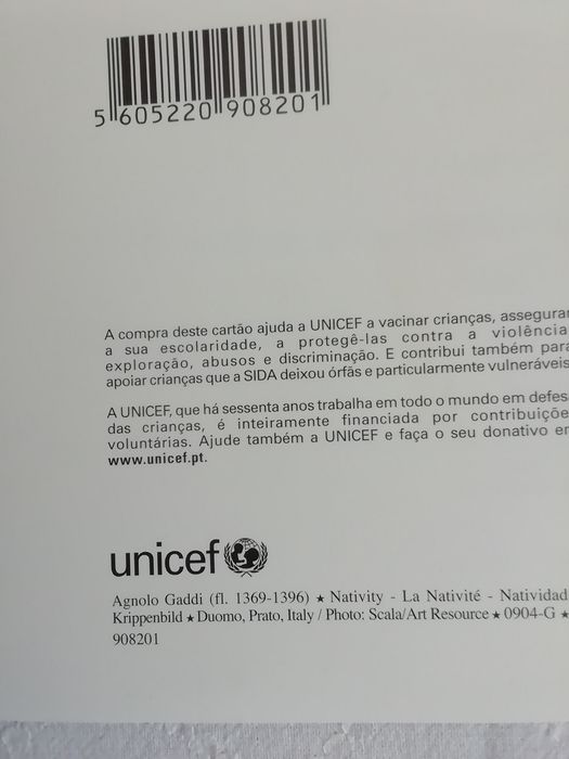 Postal de Natal da Unicef