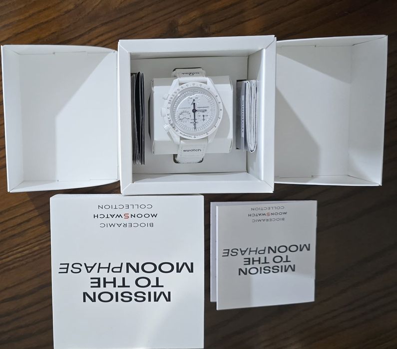 Omega & Swatch Moonswatch Snoopy B & W