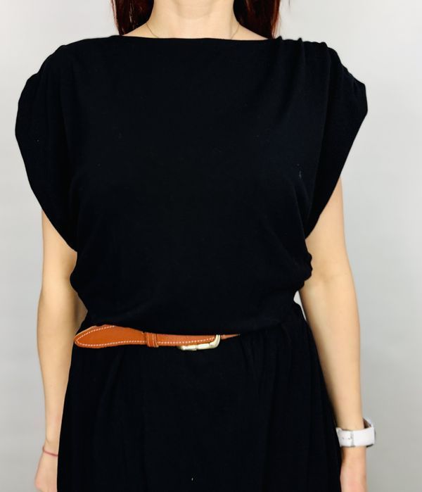 Czarna midi sukienka  XL 42 H&M