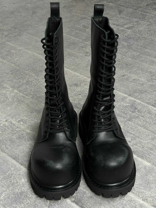 BALENCIAGA STOMPER BOOTS Runway кожаные ботинки шкіряні черевики
