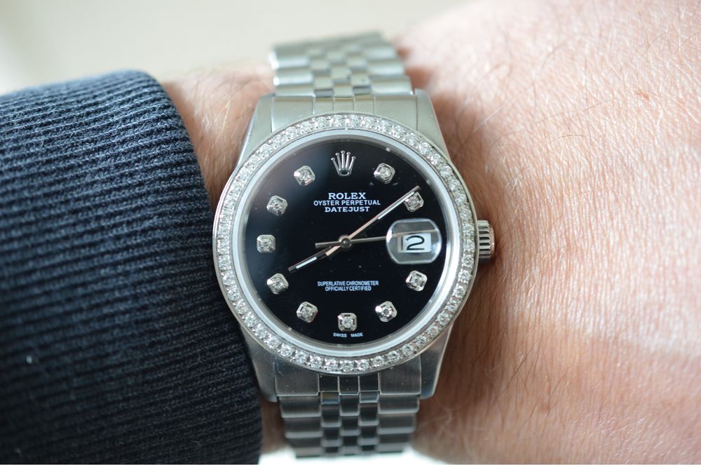 ROLEX DATEJUST 36mm 16030 Diamenty 1CT VVS
