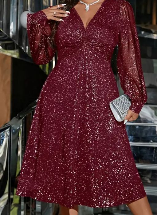 Sukienka błyszcząca plus size 3xl