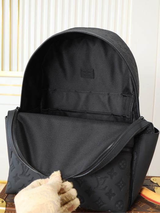 Louis Vuitton Discovery рюкзак мужской черный кожаный портфель ранец