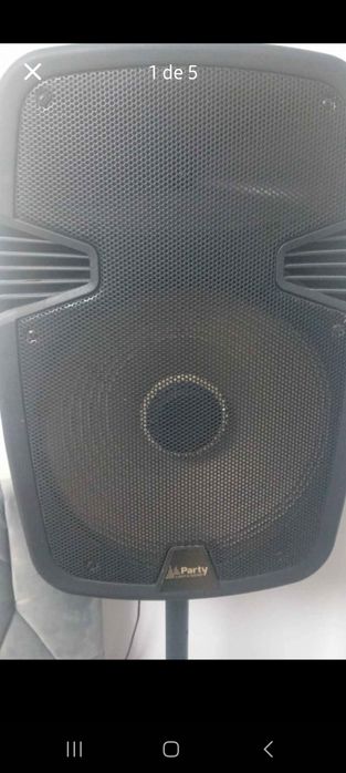 Coluna de som com luzes e Bluetooth