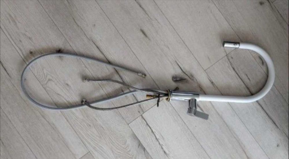 Bateria kuchenna FRANKE EVO chrom biała WYCIĄGANA WYLEWKA