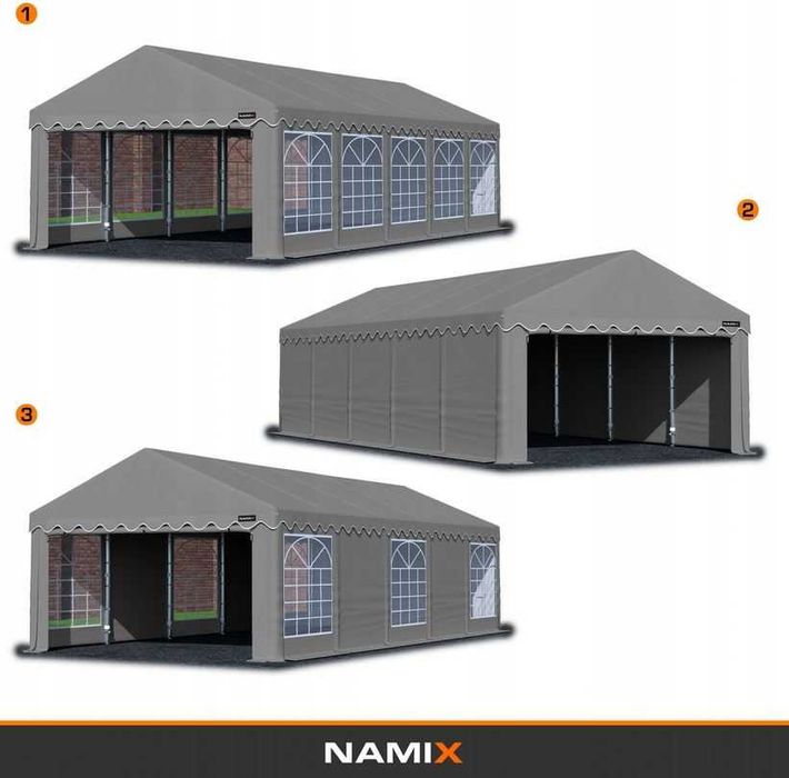 Namiot BASIC 5x10 magazynowy handlowy garaż PE 240g/m2