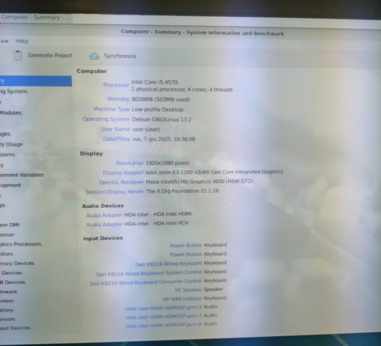 Komputer HP Elitedesk 800 G1 8GB 250GB