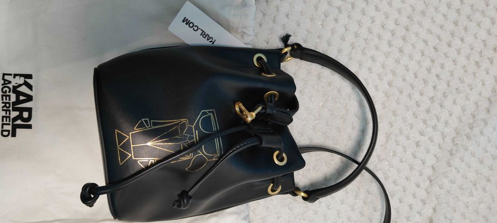 Torebka worek Karl Lagerfeld koktail festive bucket