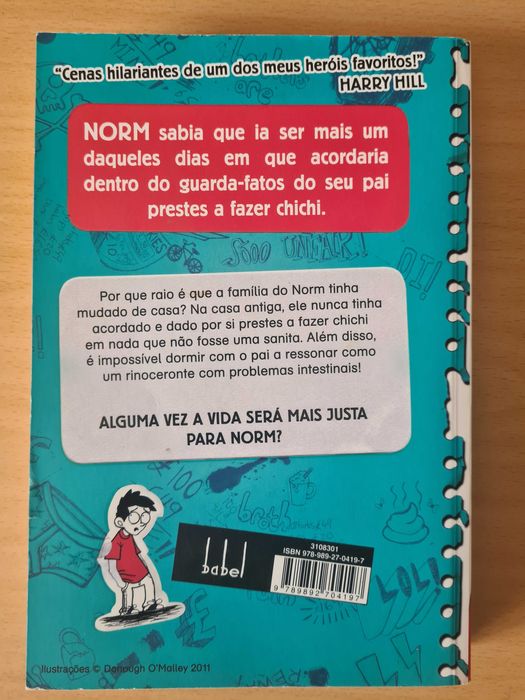 livro juvenil "Diário de um Cromo" de Jonathan Meres