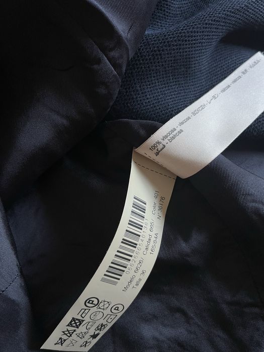 Massimo Dutti krótka sukienka żakiet granat 34 XS 36 S