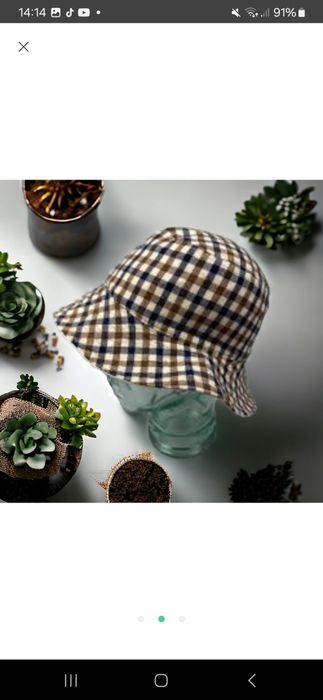 Aquascutum CLUB CHECK Reversible bucket hat