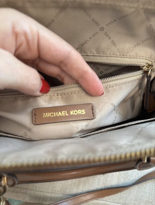 Mala Michael Kors pele castanha