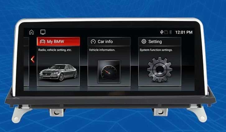 Radio Android BMW X5 E70 X6 E71 F15 F16 wifi Bluetooth gps + kamera cofania