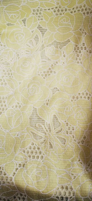 Тканина мереживо на сітці квіти