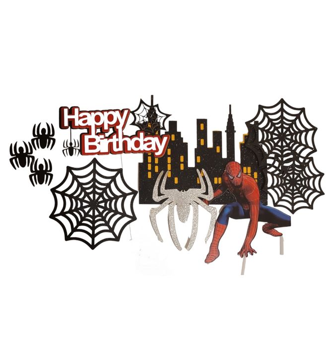 Topper SPIDERMAN 10szt. Na tort Urodzinowy