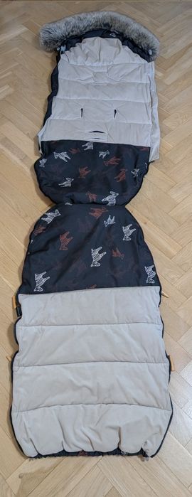 Śpiworek zimowy do wózka LANILA | Zebra | Stan Idealny | Premium