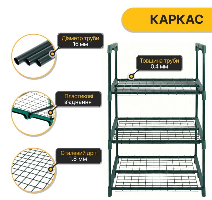 Теплиця-стелаж, парник для розсади / ОЛХ доставка / різні розміри
