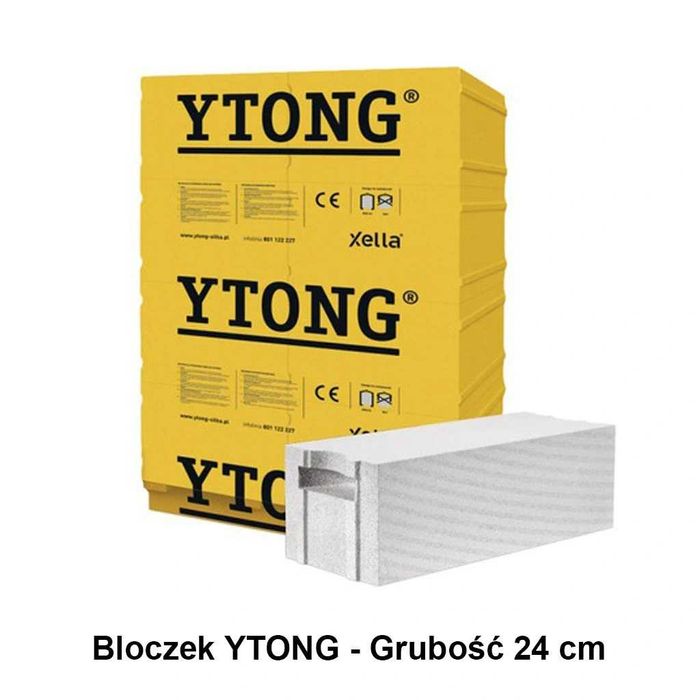 YTONG 24 cm kl 600 PP4/0,6 S+GT Gazobeton Beton komórkowy solbet Wrocław Psie Pole • OLX.pl