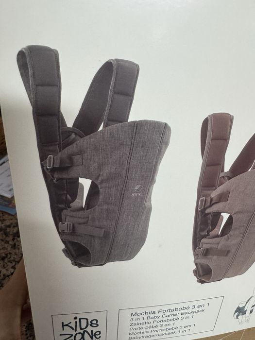 Marsúpio porta-bebés cinza