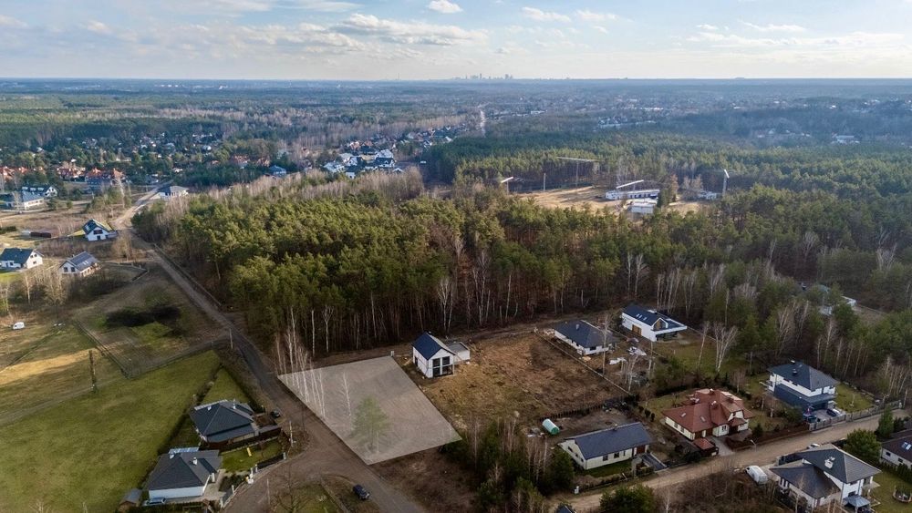 Działka budowlana 1501 m² Chotomów, pozwolenie na budowę, bezpośrednio