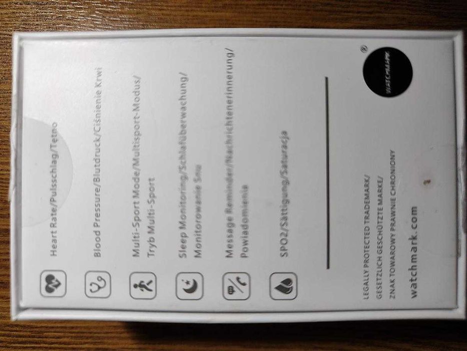 Zegarek smartwatch Watchmark WT1 wielofunkcyjna opaska zdrowia