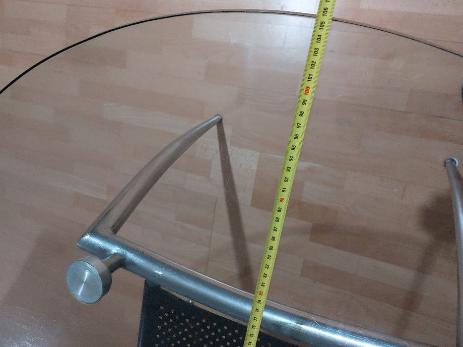 Mesa de sala em vidro 106cm