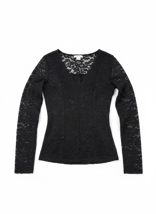 Чорна кружевна кофтинка