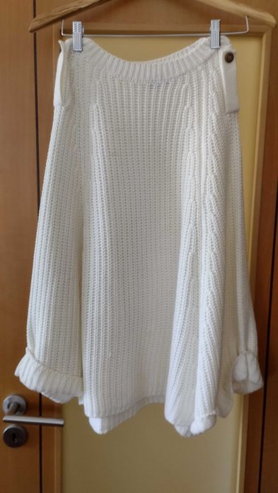 Poncho branco C/ PORTES
