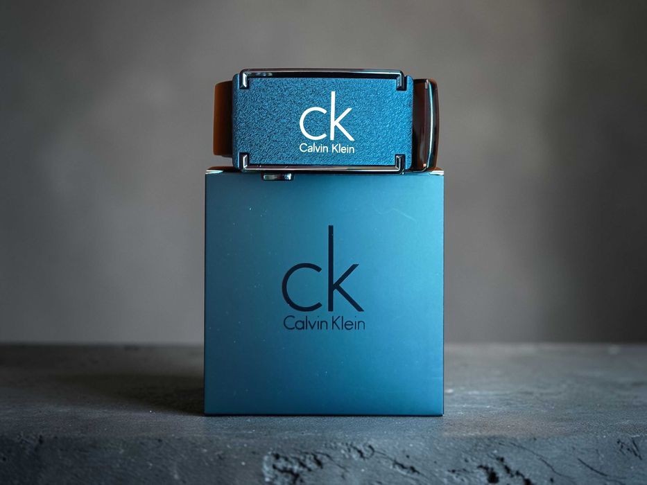 Розпродаж - останні шт!!! Calvin Klein! Ремінь чоловічий натуральна шкіра автомат + коробка