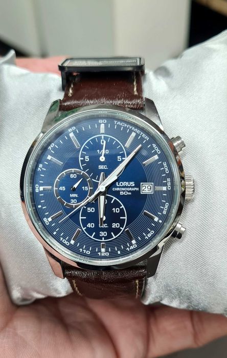 RELÓGIO LORUS QUARTZ CRONÓGRAFO AÇO INOXIDÁVEL MOSTRADOR AZUL