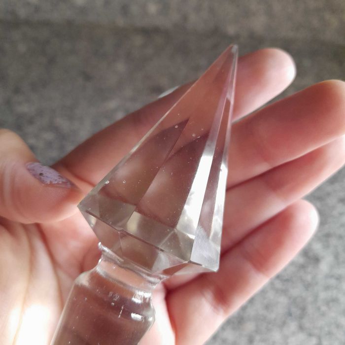 Garrafa Baixa de Cristal antiga da Vista Alegre