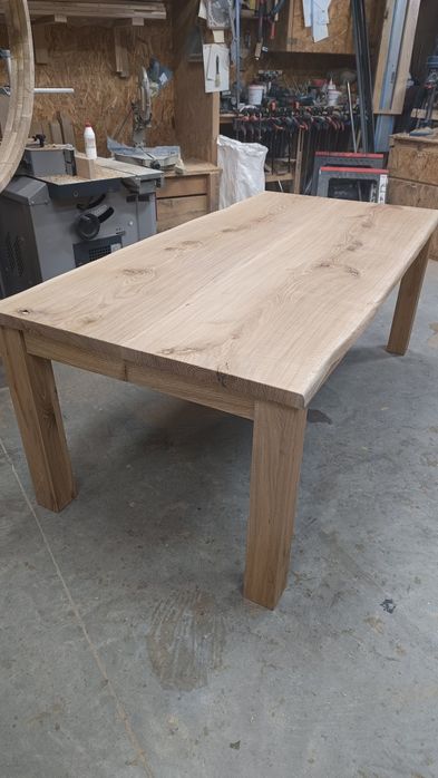 Stół dębowy lity |  drewno | loft | handmade | naturalny oflis