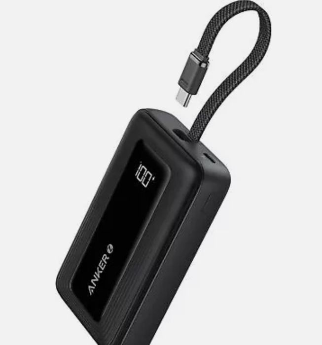 Anker Zolo Power Bank 10K, 30W, wbudowany kabel USB C