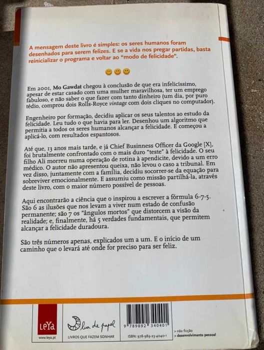 Livro A Equação da Felicidade Resolva ser feliz de Mo Gawdat 2ª Edição
