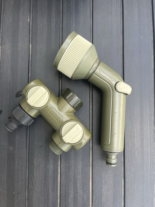 Pistolet do węża ogrodowego plus rozgałęźnik