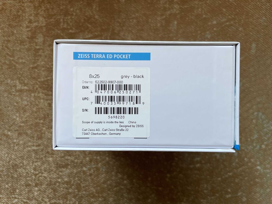 Бінокль Zeiss Terra ED Pocket 8x25