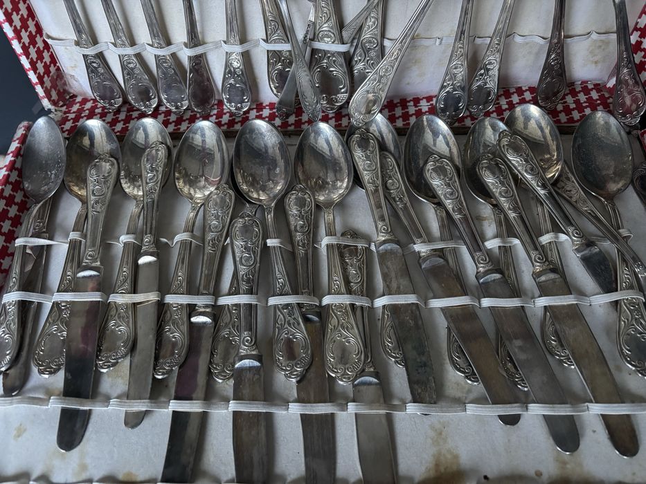 zestaw sztućców SILVER PLATED MADE in ITALY