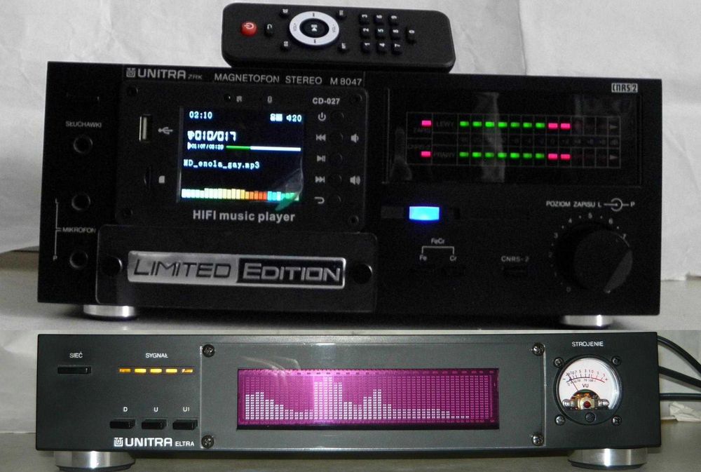 Unitra PILOT korektor MP3 analizator RADIO USB Bluetooth TF AUX deck