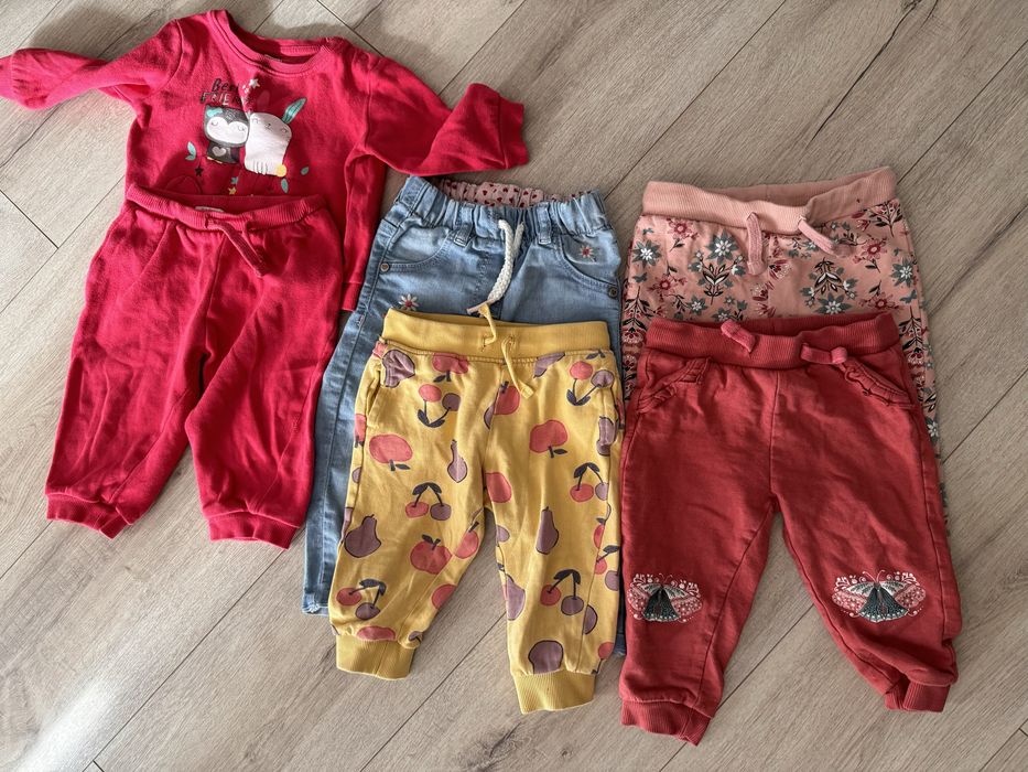 Spodnie 4 pary i dresy gratis 80cm