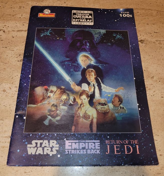 Caderneta Star Wars Matutano 1996 e slides mini filmes