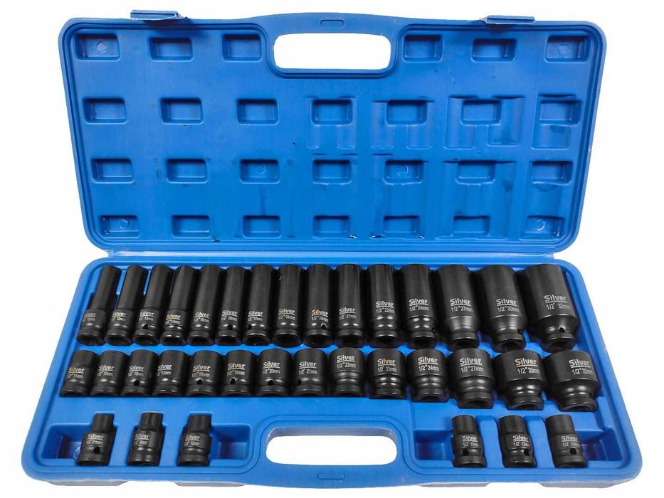 Великий набір торцевих ударних головок 1/2 8 32 мм 35 шт Silver S11663