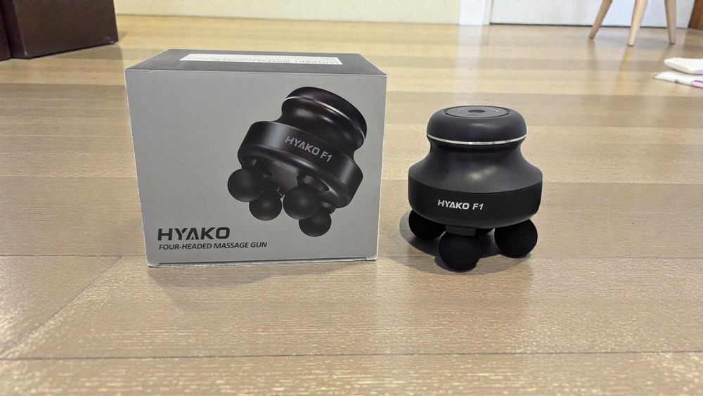 Масажер HYAKO F1 для глибокого масажу насадки, акумуляторний 2900mAh