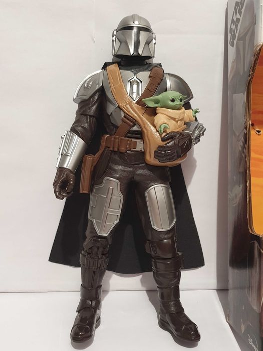 Figurki MANDALORIAN +GROGU 30cm interaktywne zabawki jezyk niemiecki