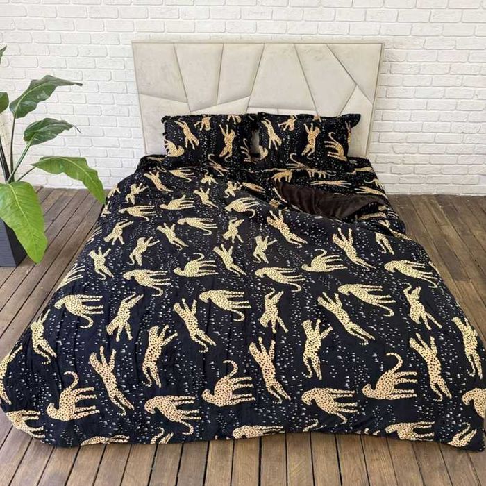 Теплі плюшеві комплекти постільної білизни євро (мікрофібра)