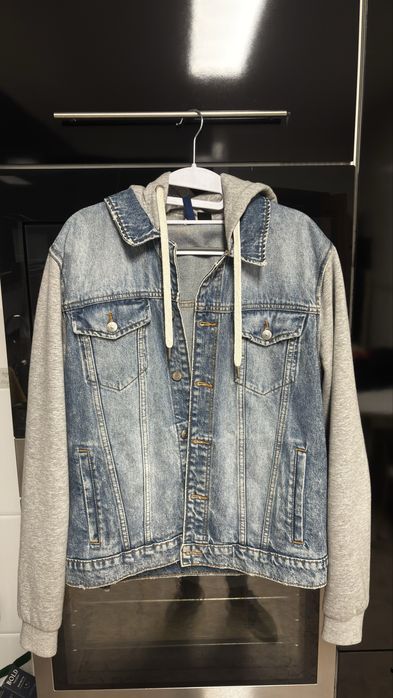 Casaco de ganga com mangas