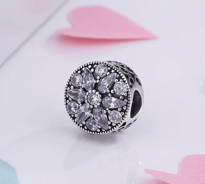 Walentynki CHARMS do bransoletki Pandora kryształowe cyrkonie S925