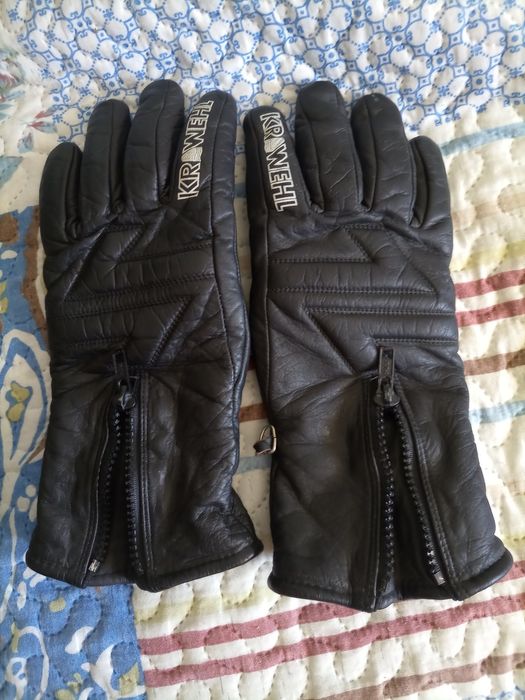 Luvas de cabedal para mota