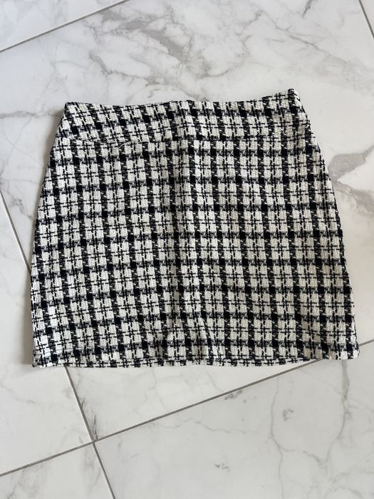 Спідниця міні чорно-біла