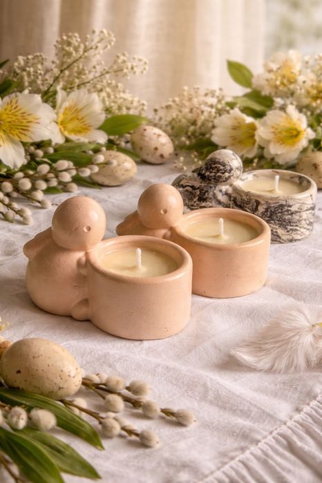 Соєві свічки ручної роботи до Пасхи