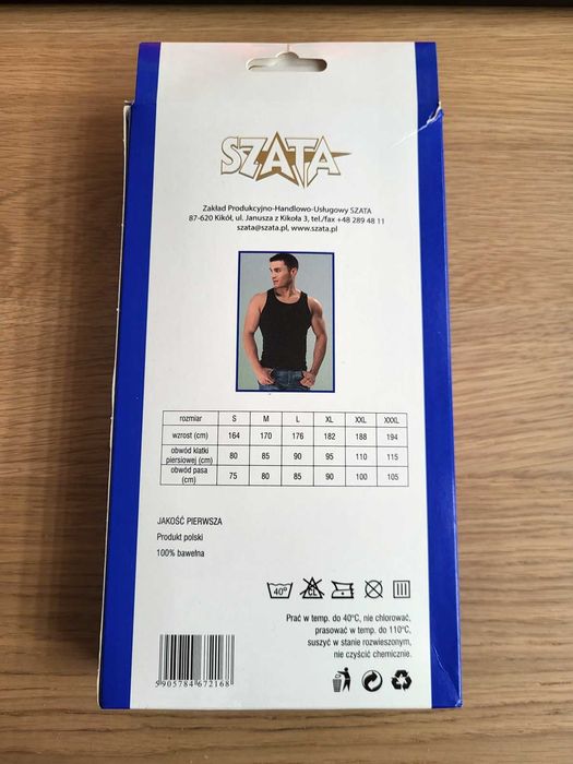 Podkoszulek męski - czarny - ADAM - SZATA - XXXL